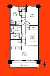 ラルゴ東松戸 3LDKの間取図画像