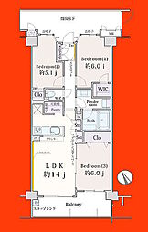 メイツフナバシウエストハウス 3LDKの間取図画像