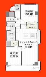 秀和第7行徳レジデンス 2LDKの間取図画像
