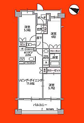 サンクレイドル薬園台壱番館 3LDKの間取図画像
