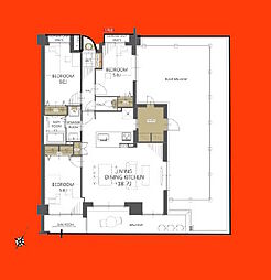 ロイヤルステージ松戸六実 3LDKの間取図画像