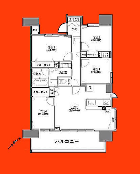 間取りを拡大表示