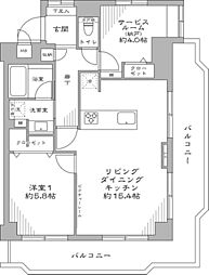 間取図画像 1SLDK