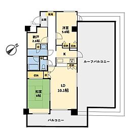 マートルコート相模原 2SLDKの間取図画像