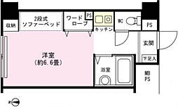プレジール湯沢 ワンルームの間取図画像