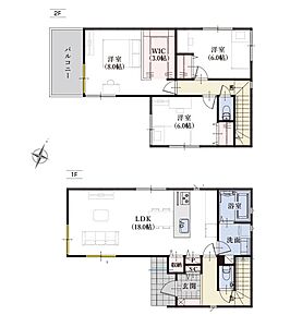 間取り：効率的かつ暮らしのことをしっかり考えた間取りです