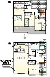 間取り：効率的かつ暮らしのことをしっかり考えた間取りです　