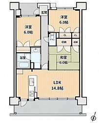 デュアル茨木プレステージュ 3LDKの間取図画像