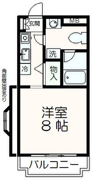 プリムヴェール聖蹟 403｜東京都多摩市和田(賃貸マンション1K・4階・23.24㎡)の写真 その2
