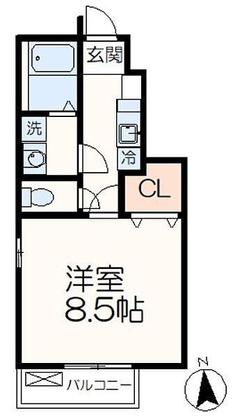 アクティブ　シックス 103｜東京都多摩市東寺方(賃貸アパート1K・1階・28.12㎡)の写真 その2