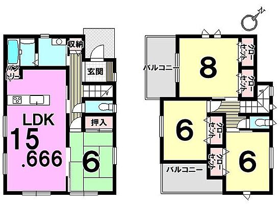 間取り 新築未入居　糟屋郡志免町大字吉原