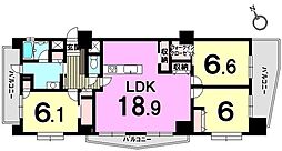エクレール福岡東 3LDKの間取図画像