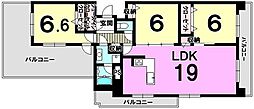 ロワールマンション南福岡 4DKの間取図画像