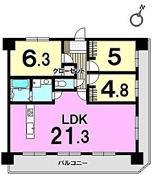 三愛シティライフ吉塚 3LDKの間取図画像