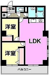 ルイ・マーブル奈良屋 2LDKの間取図画像