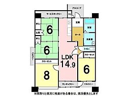 ドゥペール南栄 4LDKの間取図画像