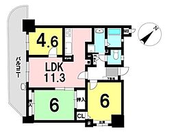 ふぁみーゆ生駒 3LDKの間取図画像