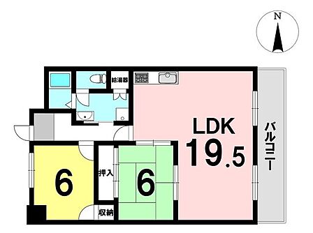 2LDKの間取り