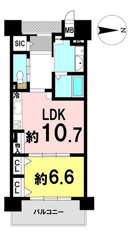 1LDK 間取り