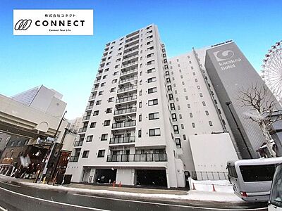 外観：札幌中心部の築浅マンション！大通駅・すすきの駅徒歩圏内で生活便利。現賃貸中で即収益可。ペット飼育OK、充実の設備、資産価値向上も期待大。お問い合わせをお待ちしております！