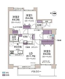 間取図画像 3LDK