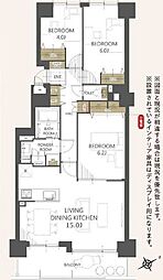ダイアパレス伏古公園弐番館 3LDKの間取図画像