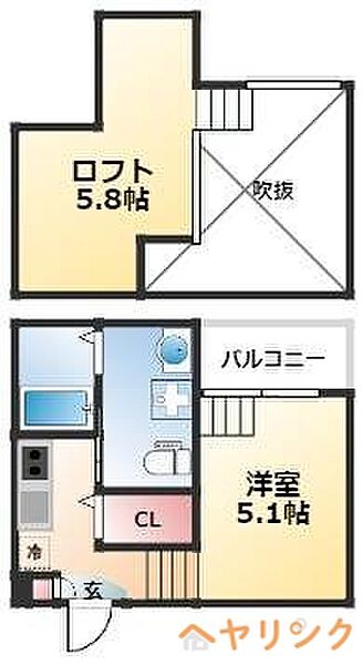 ガンマ大野木 ｜愛知県名古屋市西区大野木3丁目(賃貸アパート1R・2階・20.87㎡)の写真 その2