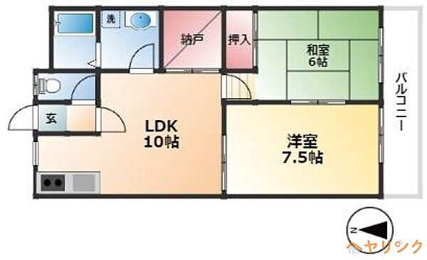 プレシアス赤城 ｜愛知県名古屋市西区上名古屋2丁目(賃貸マンション2LDK・3階・56.00㎡)の写真 その2