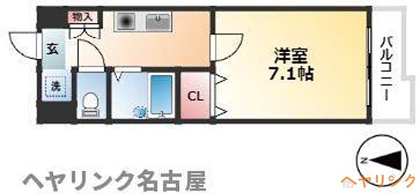 モナティス那古野 ｜愛知県名古屋市西区那古野2丁目(賃貸マンション1K・2階・22.83㎡)の写真 その2