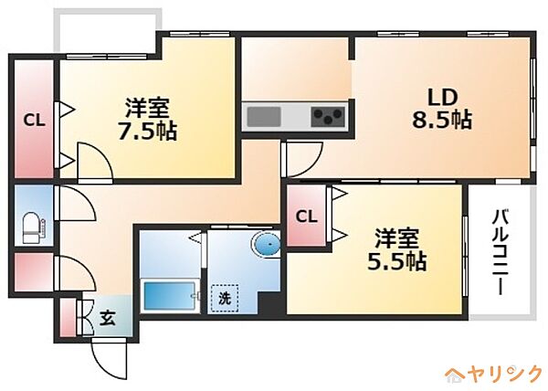 アクアタウン納屋橋 ｜愛知県名古屋市中村区名駅5丁目(賃貸マンション1DK・11階・47.97㎡)の写真 その2