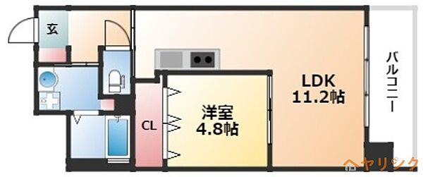 セントピア岡安 ｜愛知県名古屋市西区幅下2丁目(賃貸マンション1LDK・4階・41.36㎡)の写真 その2