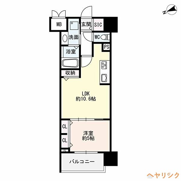 ザ・シンフォニア新栄 ｜愛知県名古屋市中区新栄2丁目(賃貸マンション1LDK・12階・39.53㎡)の写真 その2