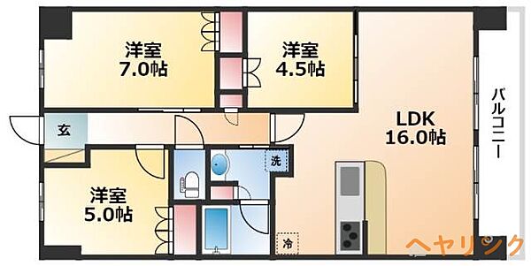 ラフィシア上前津 ｜愛知県名古屋市中区千代田4丁目(賃貸マンション3LDK・8階・69.00㎡)の写真 その2