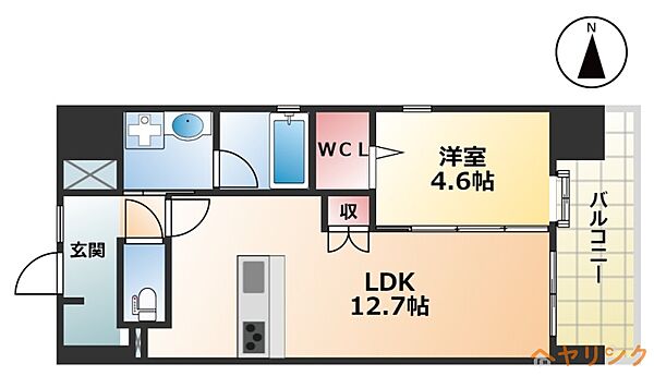 Makiki garden place ｜愛知県名古屋市西区新道1丁目(賃貸マンション1LDK・8階・44.70㎡)の写真 その2