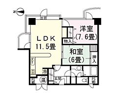 ファインビュー草津 2LDKの間取図画像