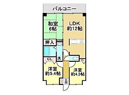 ダイアパレス西湘橘 3LDKの間取図画像