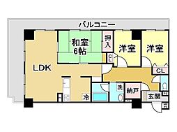 アールプラザ蓮正寺 3SLDKの間取図画像