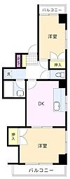 L'ATELIERBLEU 2DKの間取図画像