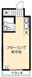 ポニーヒル ワンルームの間取図画像