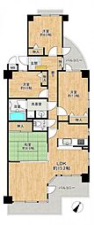朝日プラザウエストコート春日井 4LDKの間取図画像