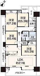 オーズガーデンC棟 4LDKの間取図画像