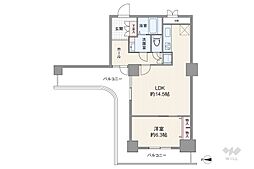 アンビックス志賀ストリートタワー 1LDKの間取図画像