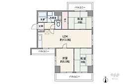 パレス鳥居松 3LDKの間取図画像