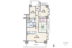 プリンスハイツ志賀公園 3LDKの間取図画像