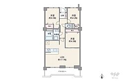 コ・ドミニオンろくしゃ 3LDKの間取図画像
