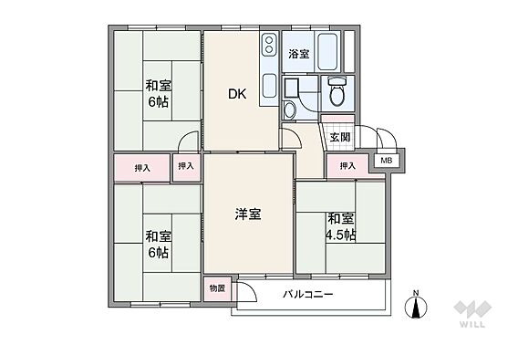 間取りは専有面...