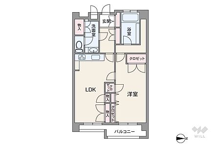 1LDK 間取り