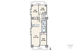 シャトー守山 3LDKの間取図画像