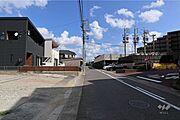 敷地北西側の前面道路