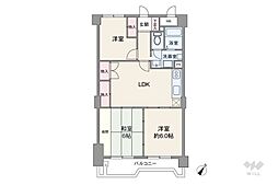 春日井プリンスハイツ 3LDKの間取図画像